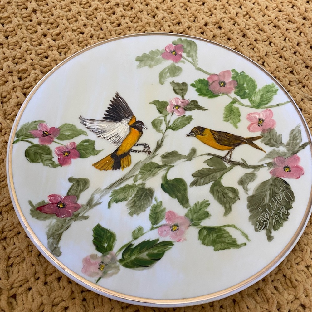 Bavaria vintage bird plate from Germany